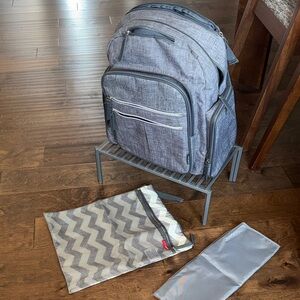 Carter’s Gray Multi-Pocket Backpack Diaper Bag